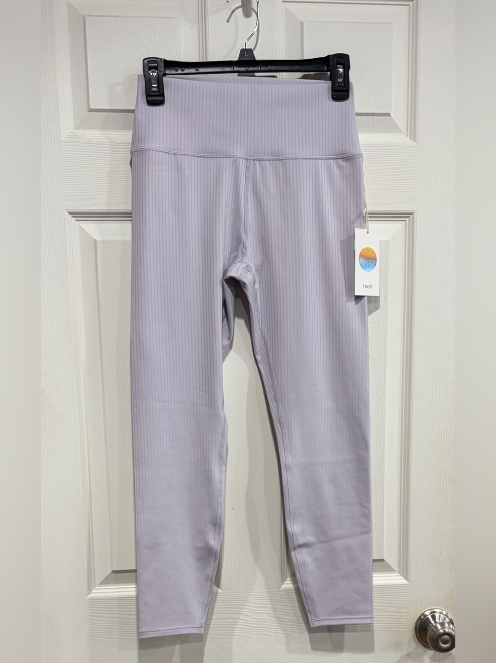 Vuori Women's Medium Inversion Rib Legging Lavender NWT 24.5" Inseam High Rise